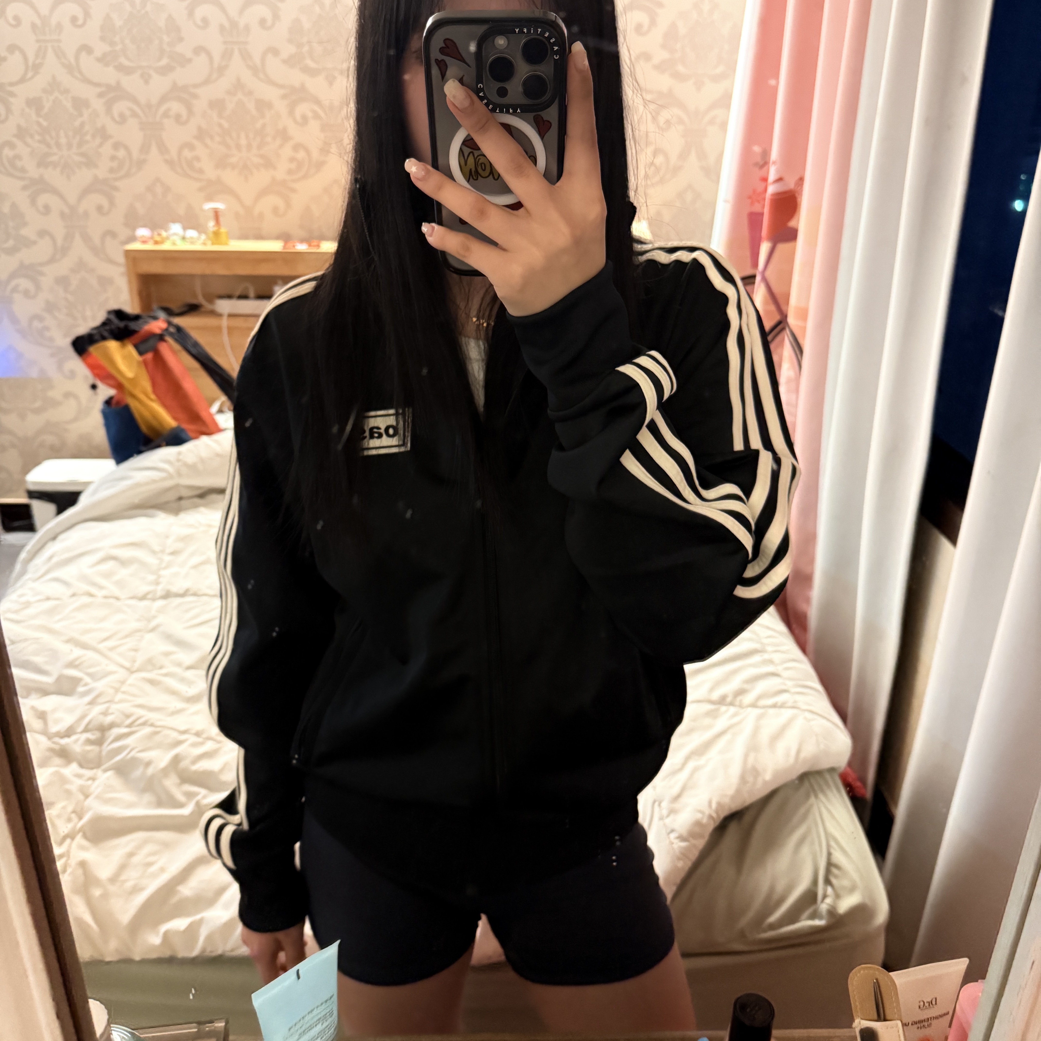 Adidas x Oasis Tour Firebird Track Top Black - KR Sizing 착용 스타일