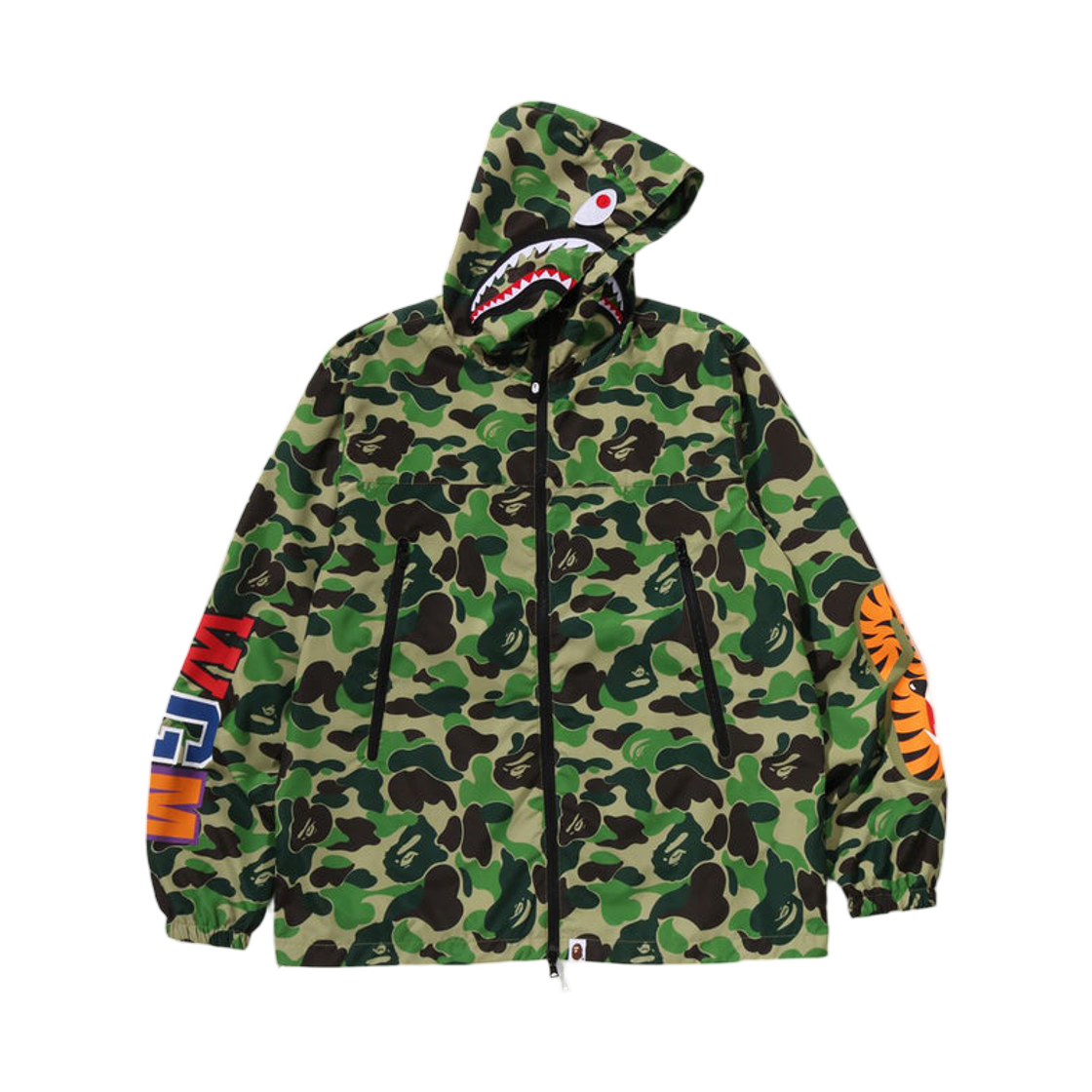 베이프 ABC 카모 샤크 후드 자켓 그린(BAPE ABC Camo Shark Hoodie Jacket Green)