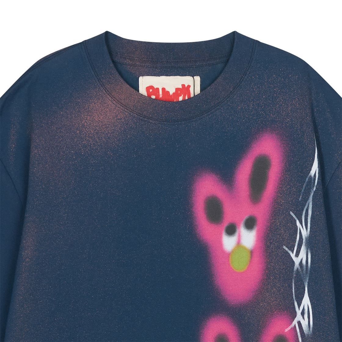 산쿠안즈 S23AWUTS0102 그래픽 숏 슬리브 다크 블루 - 26SS(Sankuanz S23AWUTS0102 Graphic Short Sleeve Dark Blue - 26SS) - 3