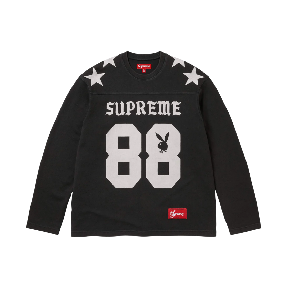 슈프림 x 플레이보이 롱슬리브 풋볼 탑 블랙 - 26SS