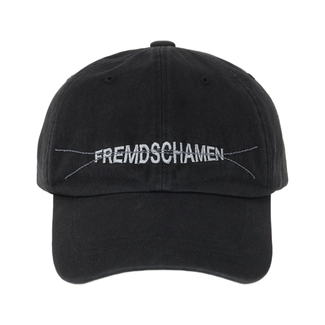 아비에무아 빈티지 워시드 크로스 스티치 캡 블랙(Aviemuah Vintage Washed Cross Stitch Cap Black)