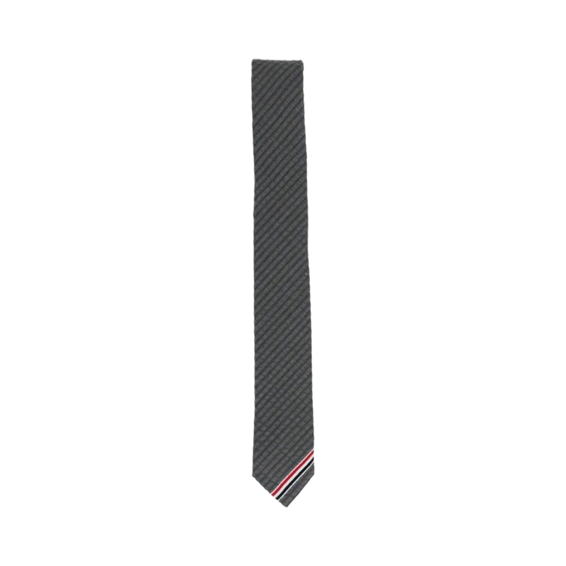 톰브라운 울 시어서커 RWB 타이 라이트 그레이(Thom Browne Wool Seersucker RWB Tie Light Grey)