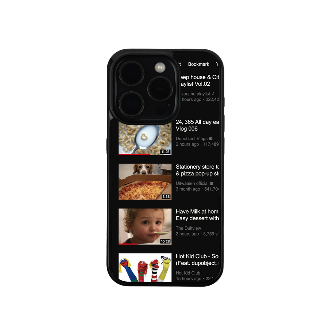 더트프로젝트 핫 도그 리스트 케이스 에폭시 케이스 블랙 (DC006)(Duitproject Hot Dog List Case Epoxy Case Black (DC006)) - 1
