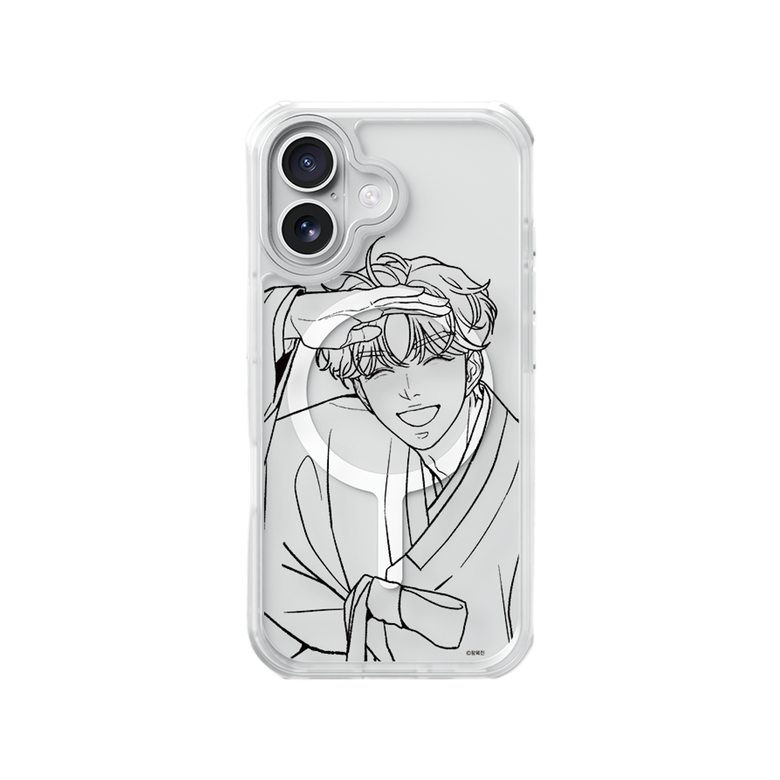 S800420122 SINJIMORU X NAVER WEBTOON Kwon Min-woo Line Art MagSafe Galaxy Clear Case M-Airguard Basic