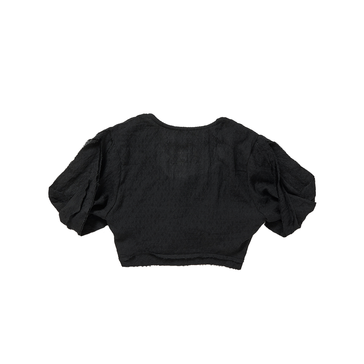 퍼버즈 우먼 트위스트 슬리브 타이니 셔츠 블랙 - 26SS(Perverze Women Twist Sleeve Tiny Shirts Black - 26SS) - 2