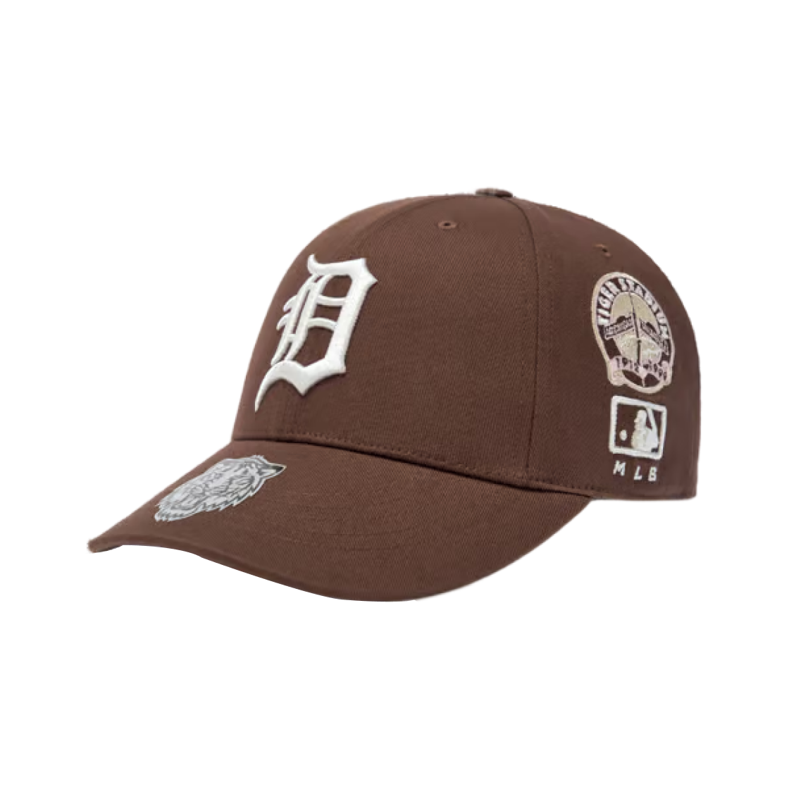 3ACPB316N-46BRN MLB Signature All-over Patch Structured Ball Cap Detroit Tigers Brown