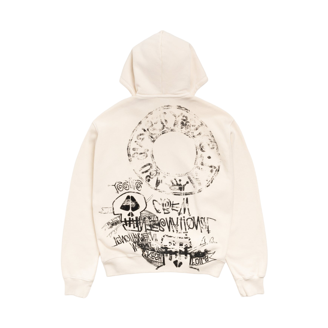스투시 스컬 피그먼트 다이드 집 후드 본(Stussy Skulls Pigment Dyed Zip Hoodie Bone) - 2