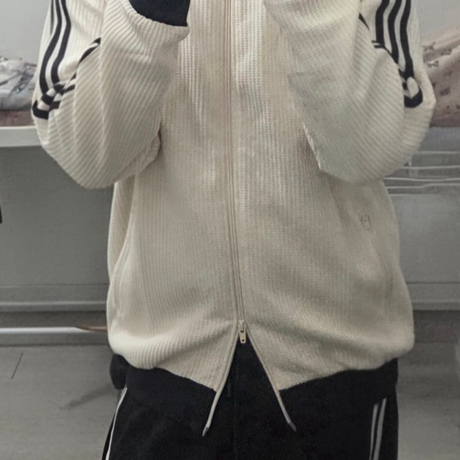 Adidas Waffle Beckenbauer Track Top Wonder White - KR Sizing 착용 스타일
