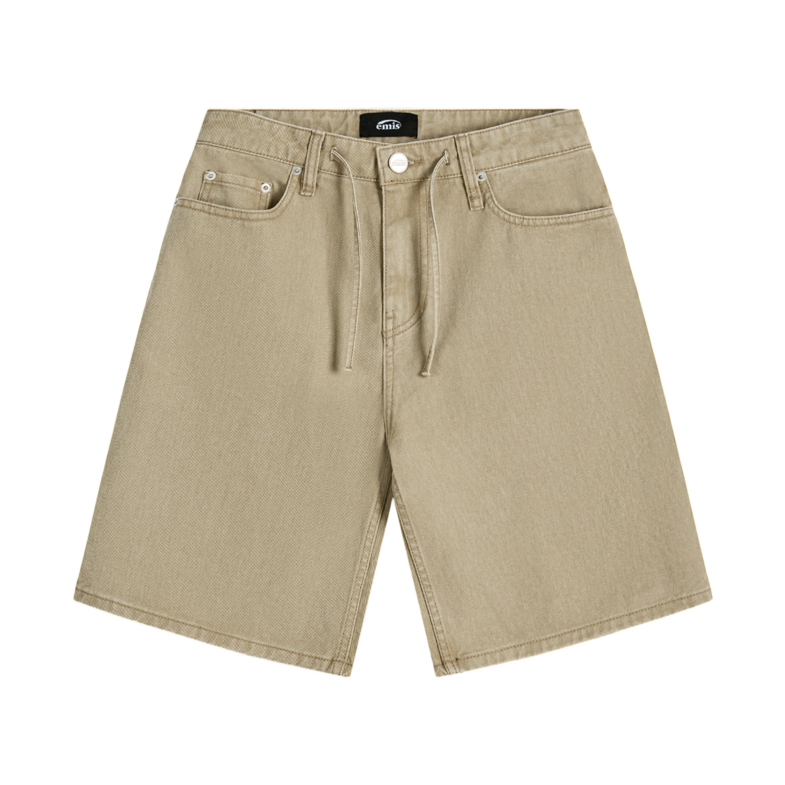- Emis Drawstring Cotton Shorts Beige