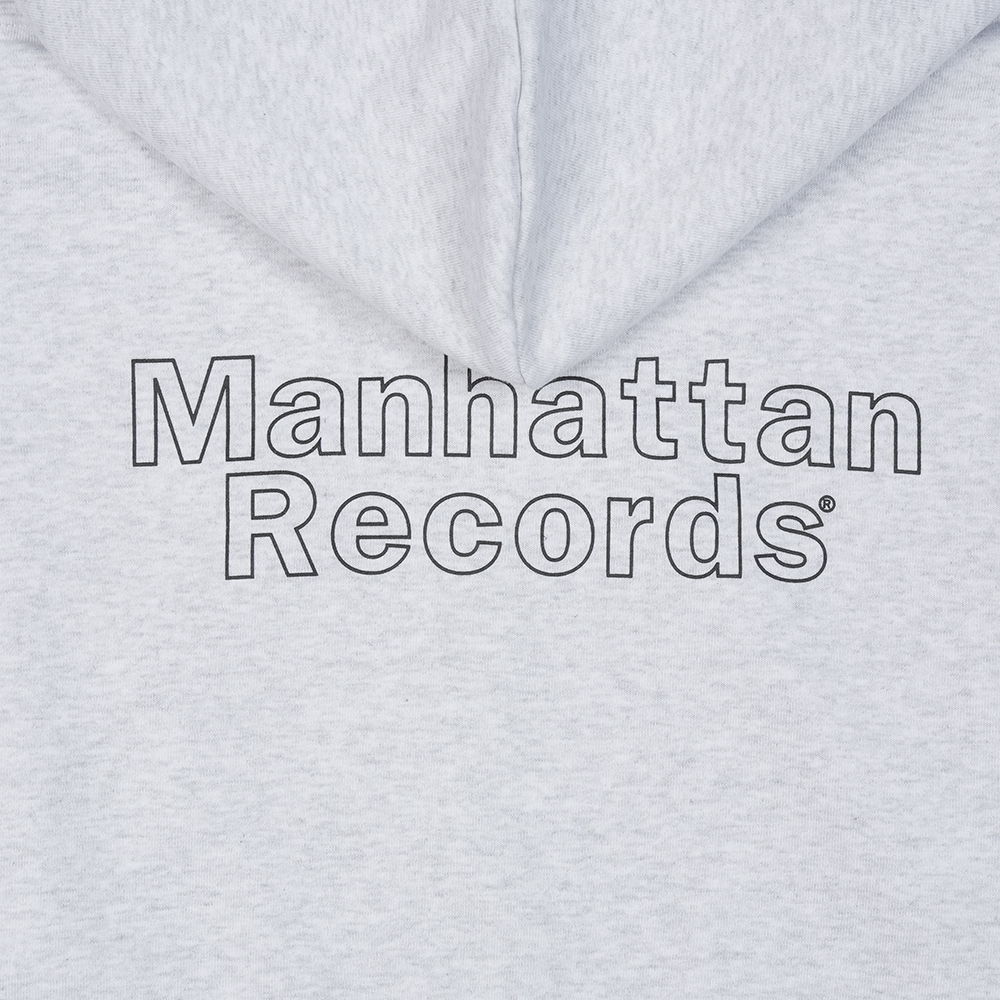 맨하탄 레코즈 라인 로고 집업 후디 - 라이트 그레이(Manhattan Records Line Logo Zip Up Hoodie - Light Grey) - 5
