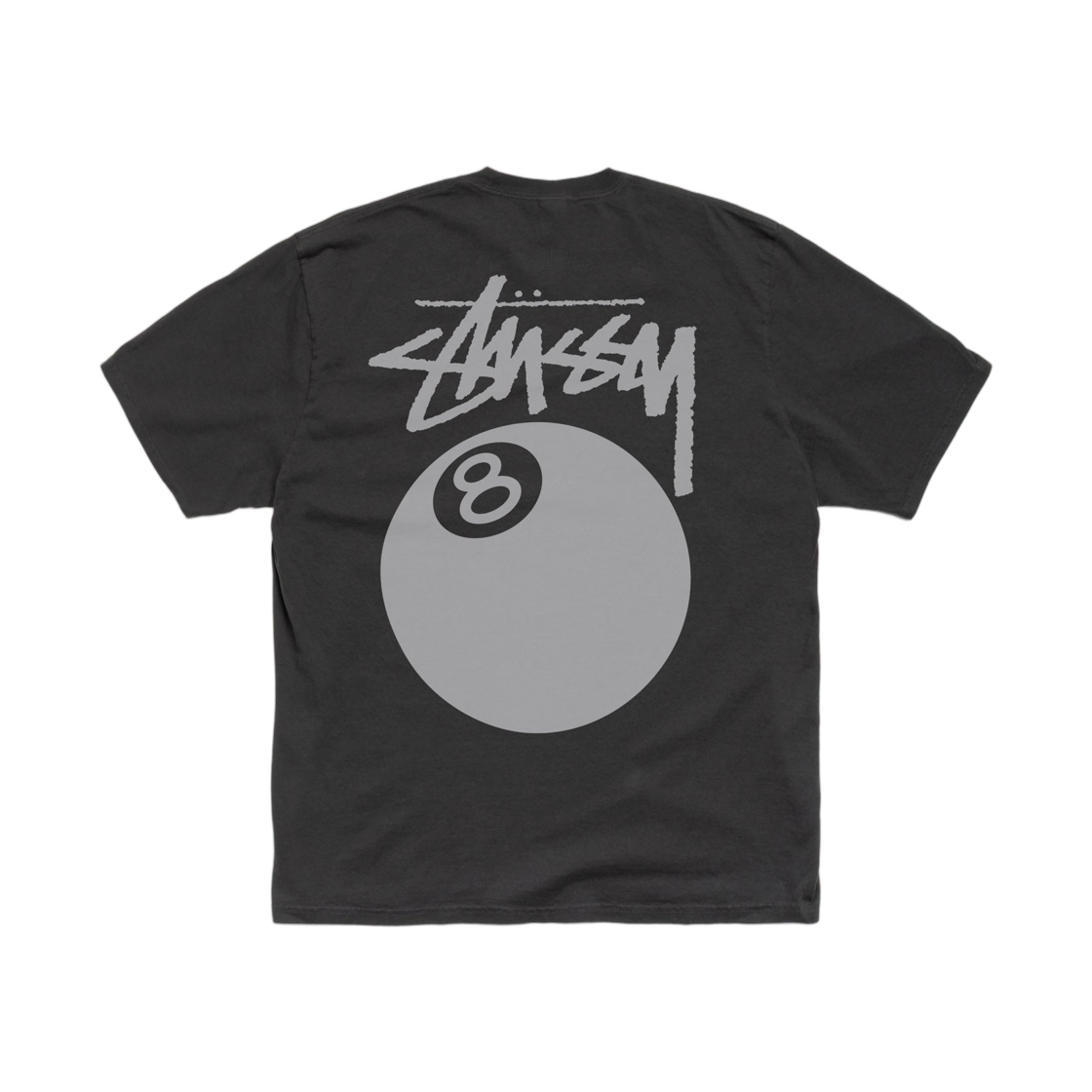 스투시 8볼 피그먼트 다이드 티셔츠 페이디드 블랙(Stussy 8 Ball Pigment Dyed T-Shirt Faded Black)