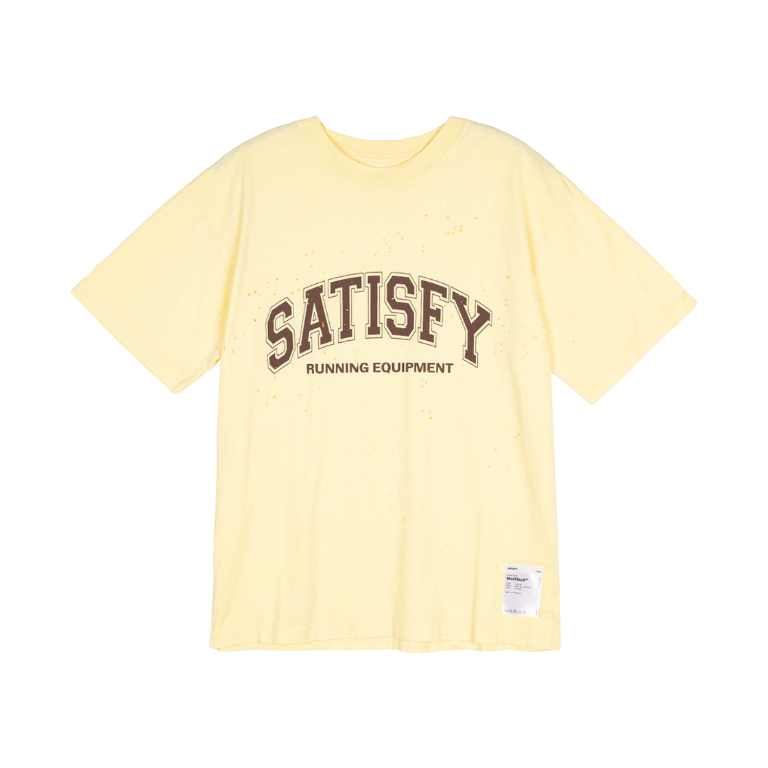 새티스파이 모스테크 티셔츠 에이지드 트랜스패런트 옐로우(Satisfy Mothtech T-Shirt Aged Transparent Yellow) - 1