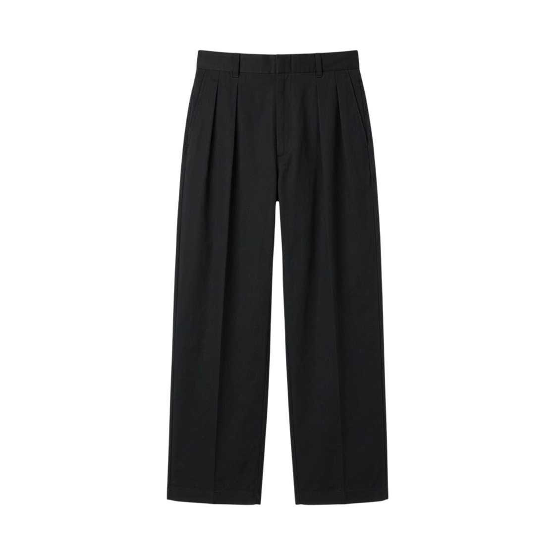 유니클로 U 턱 와이드 팬츠 블랙(Uniqlo U Tuck Wide Pants Black) - 1