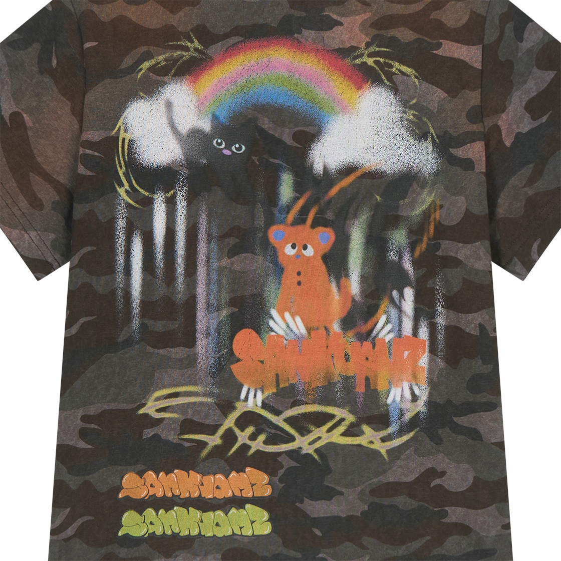 산쿠안즈 B26SSUTS0102 그래픽 숏 슬리브 카모 - 26SS(Sankuanz B26SSUTS0102 Graphic Short Sleeve Camo - 26SS) - 6