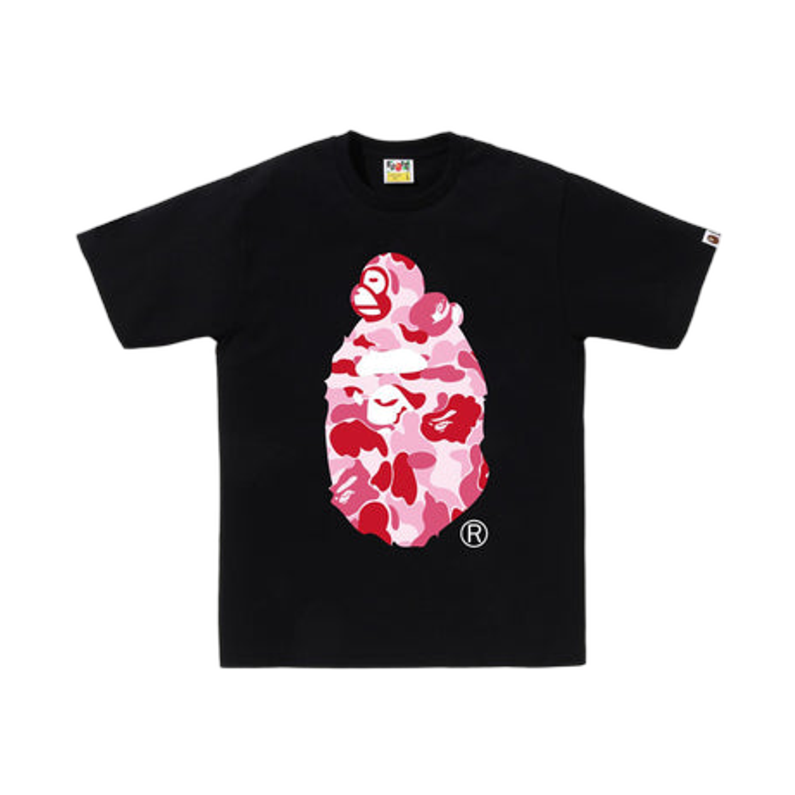 - BAPE ABC Camo Milo On Big Ape T-Shirt Black Pink