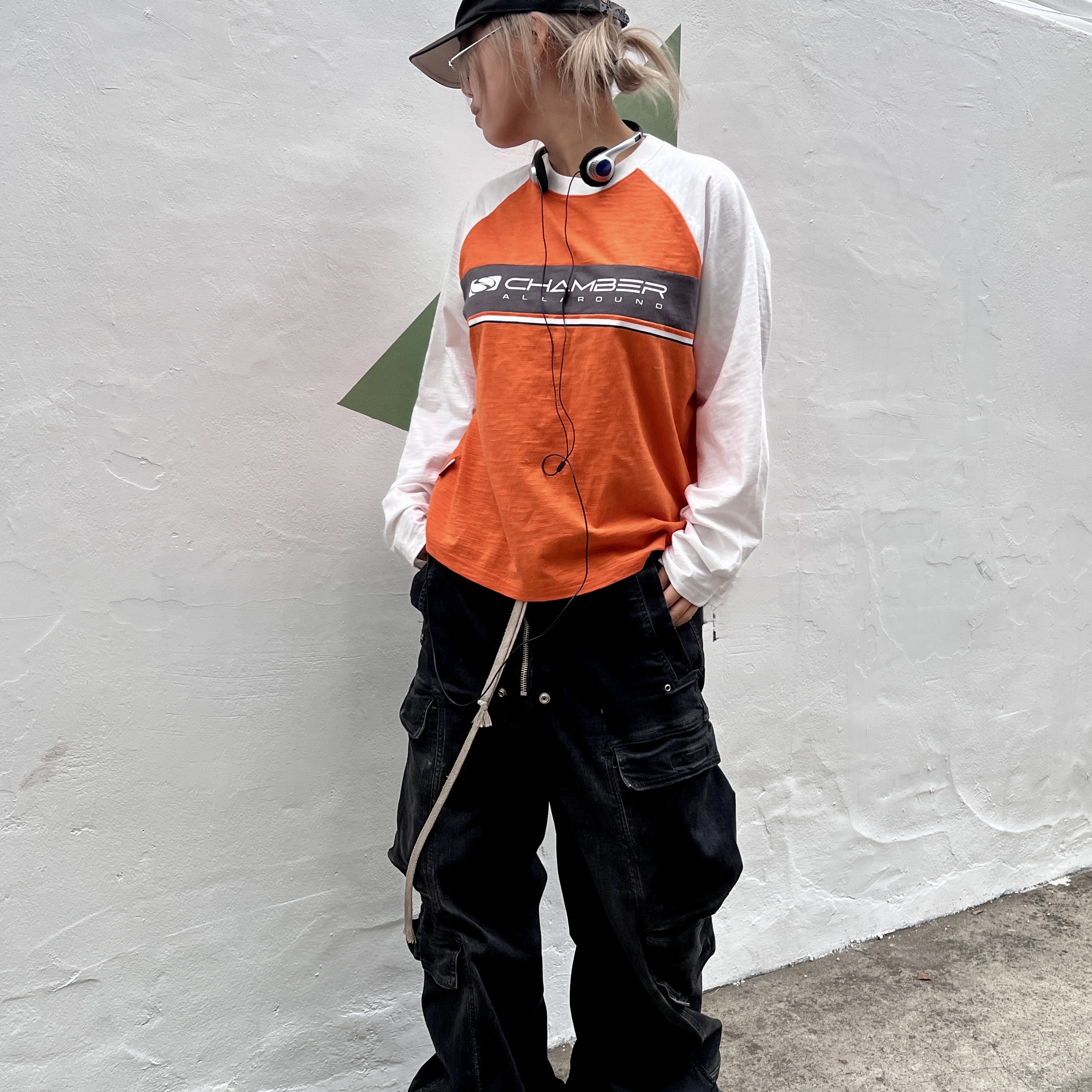 SPORT CHAMBER SC Node T-shirt ORANGE 착용 스타일 - 2