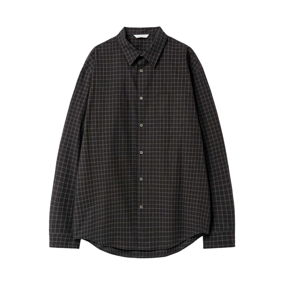 유체 오프셋 체크 셔츠 그레파이트 체크