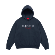 Supreme Classic Logo Hooded Sweatshirt Navy - 26SS