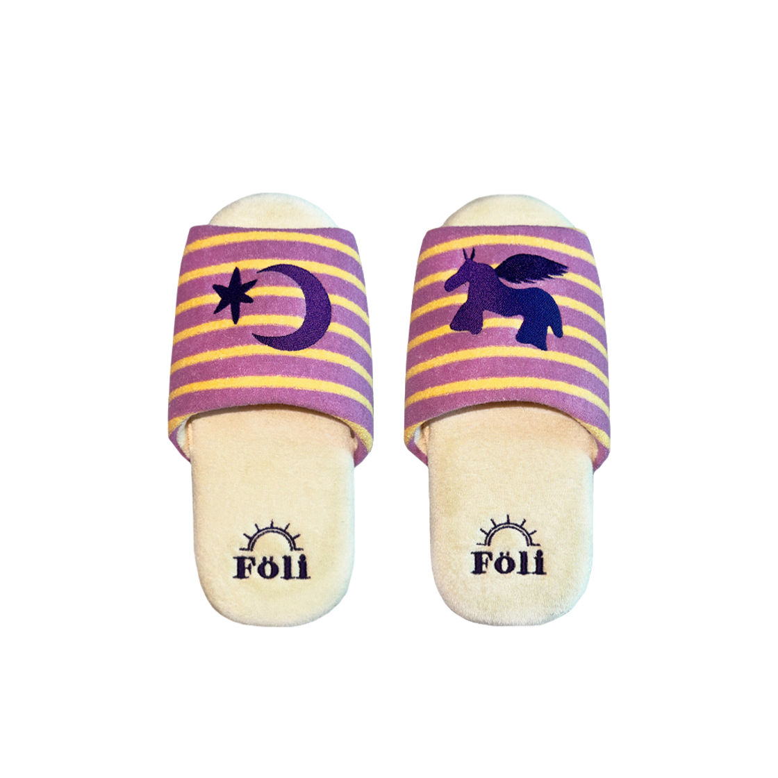 P00000QP Foli Lucky Pony Room Shoes, Violet