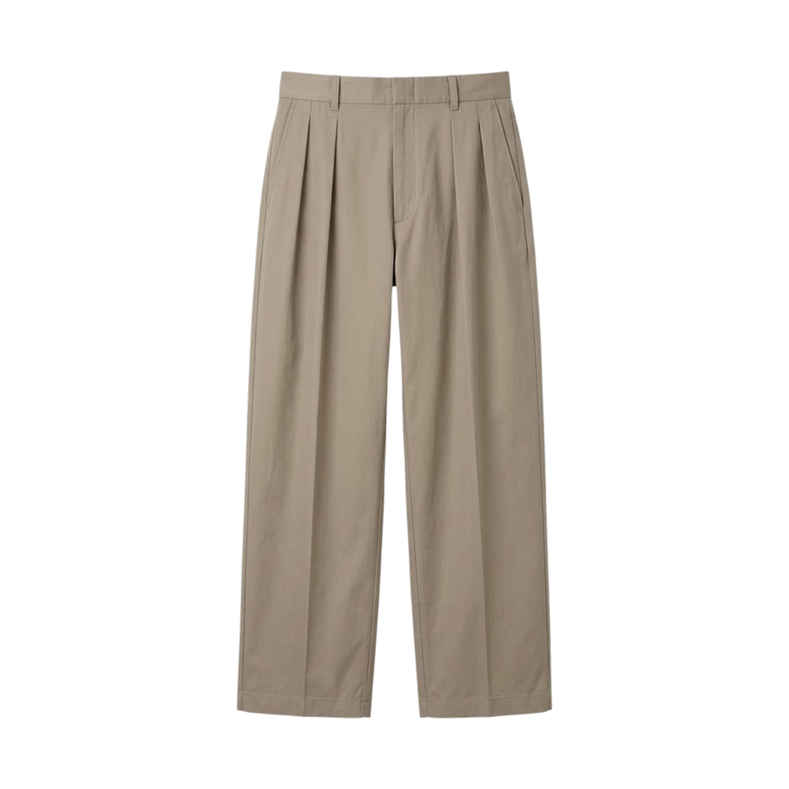 484093-34 Uniqlo U Tuck Wide Pants Brown