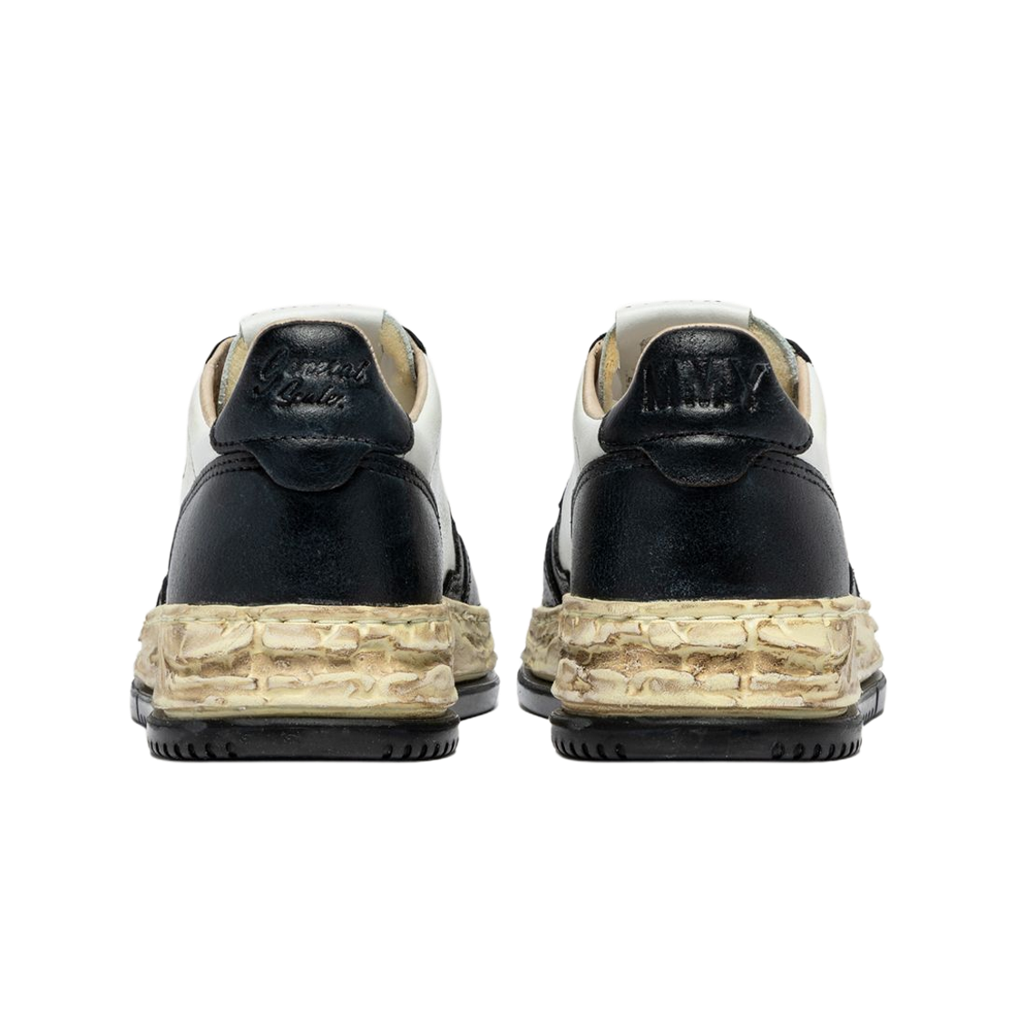 (W) 메종 미하라 야스히로 x 오트리 제너럴 스케일 메탈리스트 로우 슈퍼 빈티지 블랙 화이트((W) Maison Mihara Yasuhiro x Autry General Scale Medalist Low Super Vintage Black White) - 3