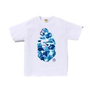 BAPE ABC Camo Milo On Big Ape T-Shirt White Blue