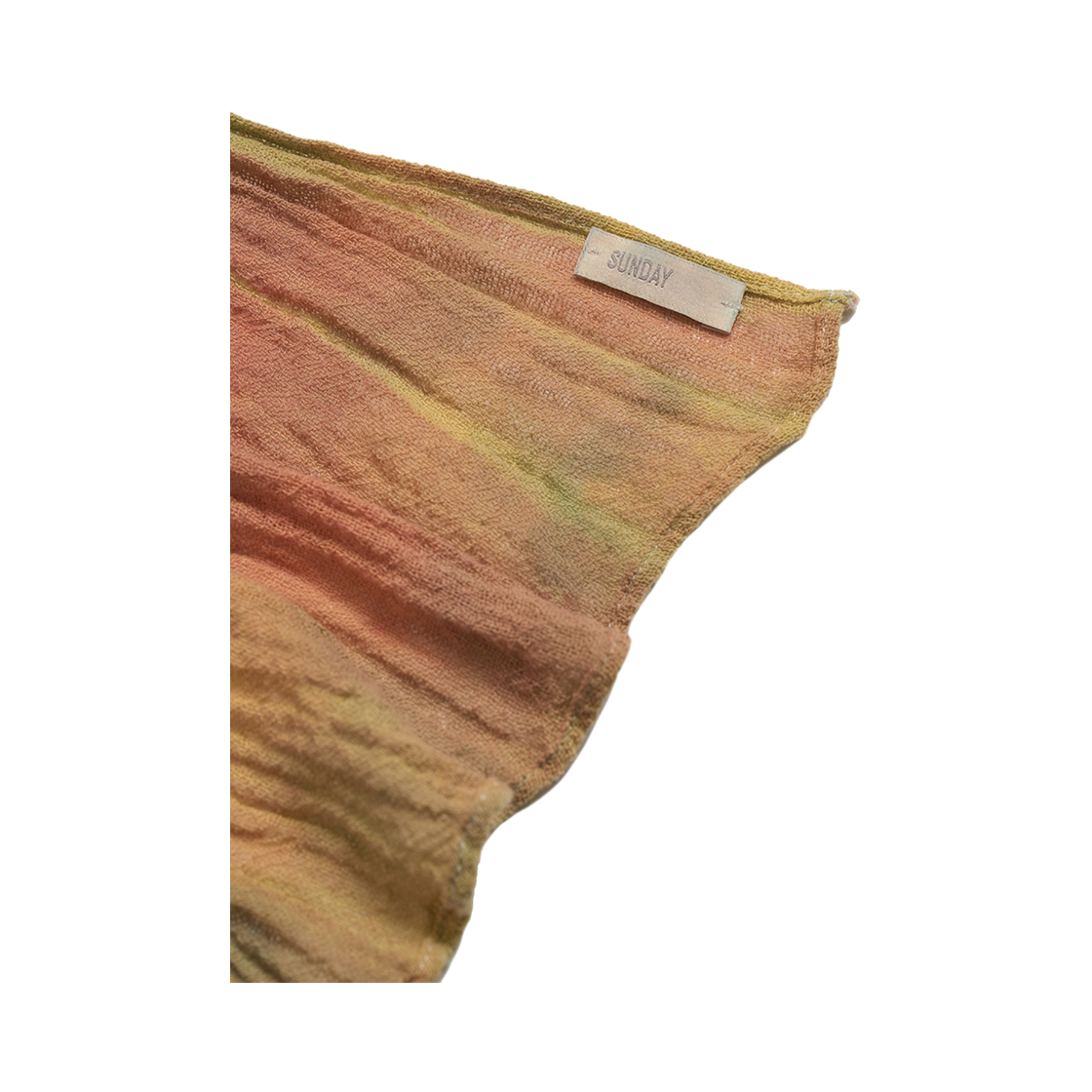 [예약 배송] 선데이세레머니 로우 내추럴 스카프 - 버밀리언 다이드([예약 배송] Sunday Ceremony Raw Natural Scarf - Vermilion Dyed) - 4
