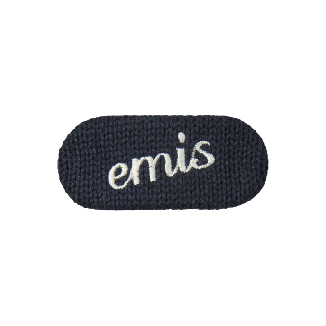 - Emis Heart Logo Knit Hairpin Navy
