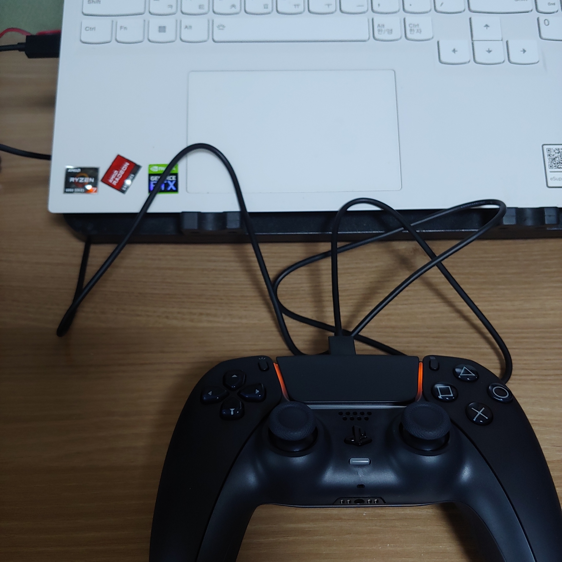 PlayStation 5 DualSense Wireless Controller Midnight Black + USB Cable for PC 착용 스타일 - 2