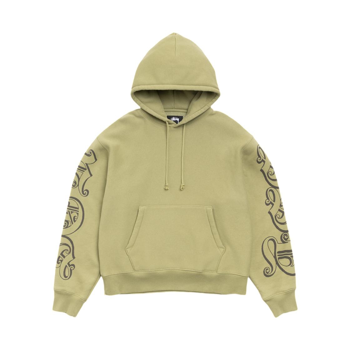 118605 Stussy Motif Print Hoodie Moss