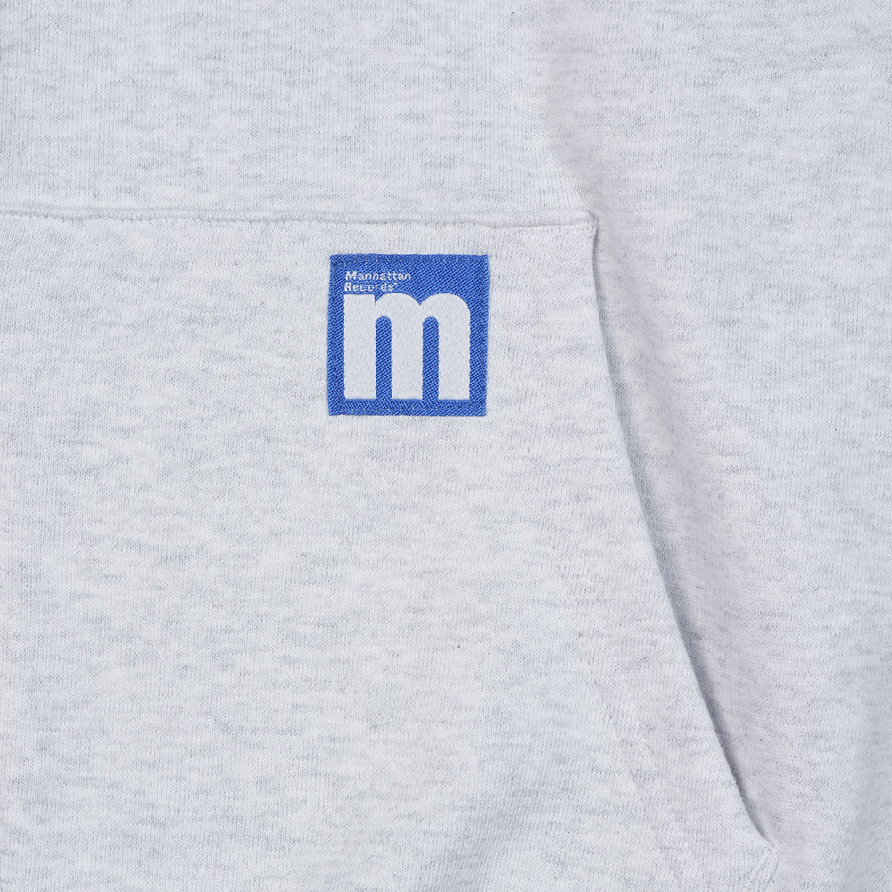 맨하탄 레코즈 라인 로고 집업 후디 - 라이트 그레이(Manhattan Records Line Logo Zip Up Hoodie - Light Grey) - 4