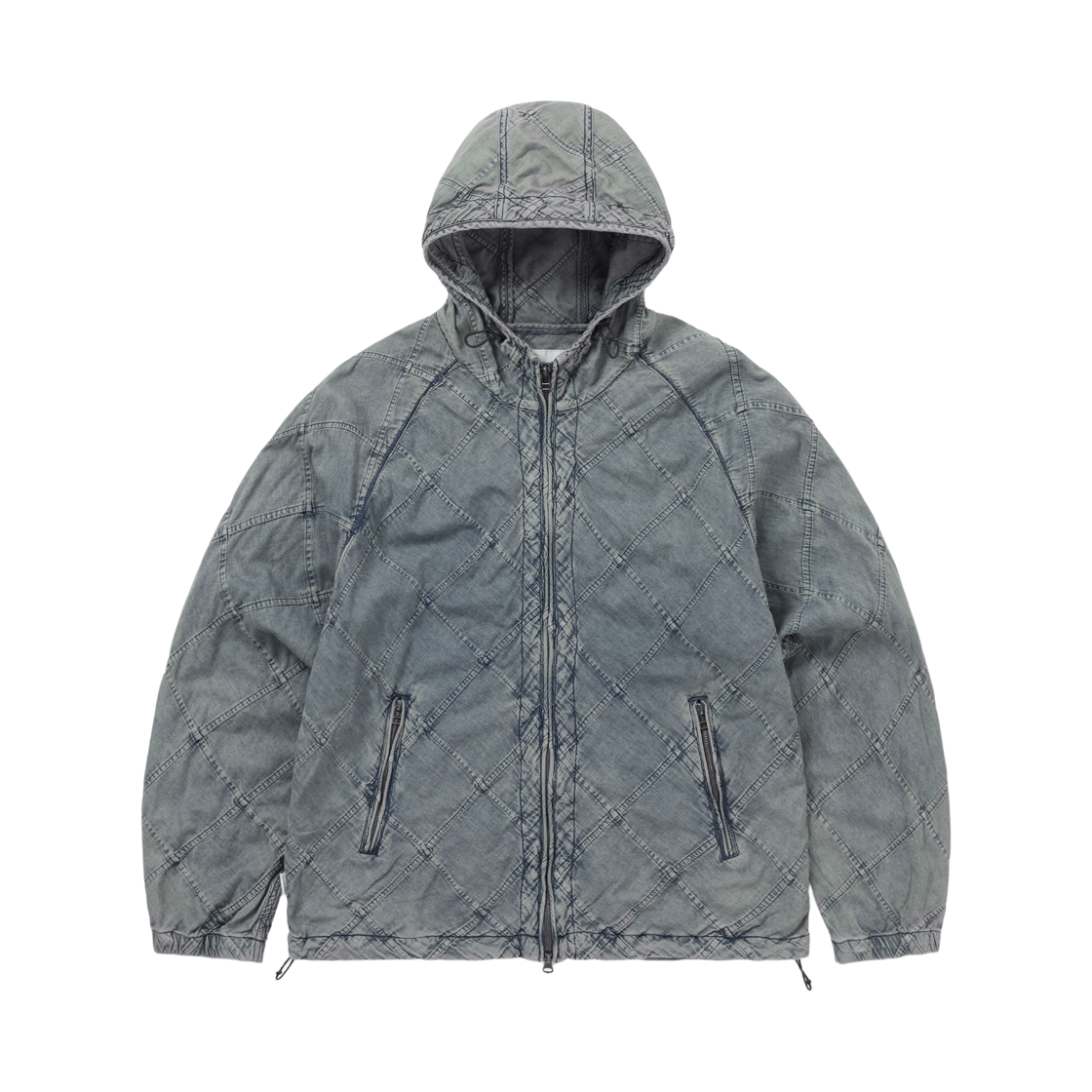 디스이즈네버댓 패치워크 데님 윈드브레이커 블루 그레이(thisisneverthat Patchwork Denim Windbreaker Blue Grey)