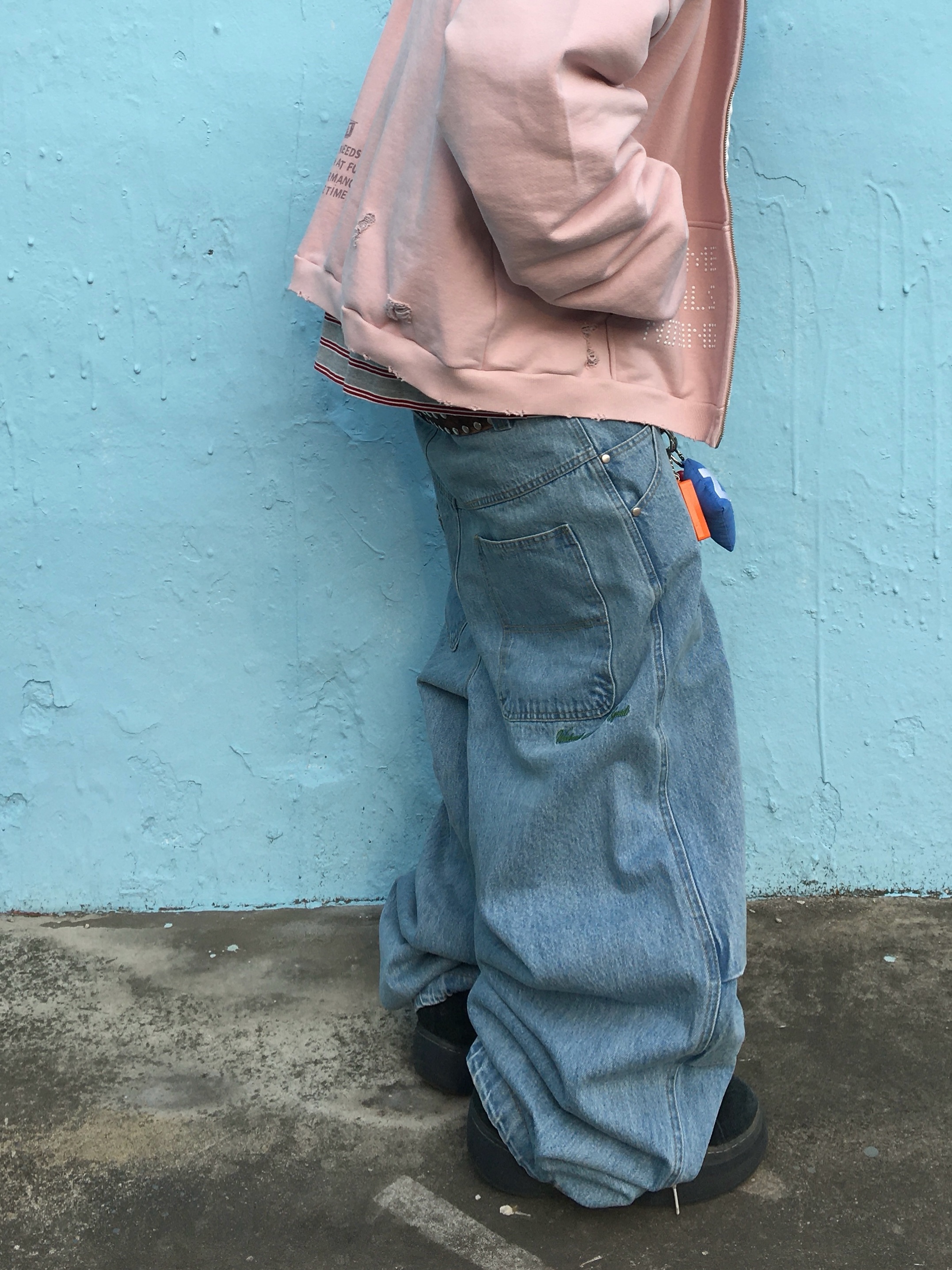 Honey Scoop House HKR Logo Trucker Cap Sky Blue, Nothing Headphone (1) White 착용 스타일 - 6