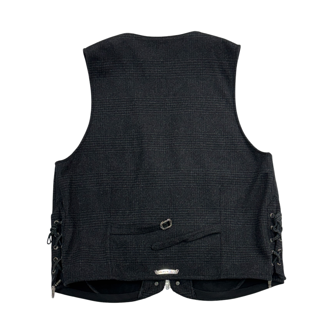 한스룸 크롬하츠 6 버튼 집 프론트 울 베스트(Hansroom Chrome Hearts 6 Botton Zip Front Wool Vest) - 2