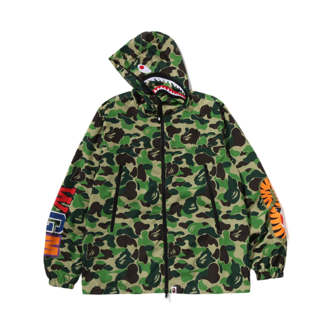 베이프 ABC 카모 샤크 후드 자켓 그린(BAPE ABC Camo Shark Hoodie Jacket Green) - 2
