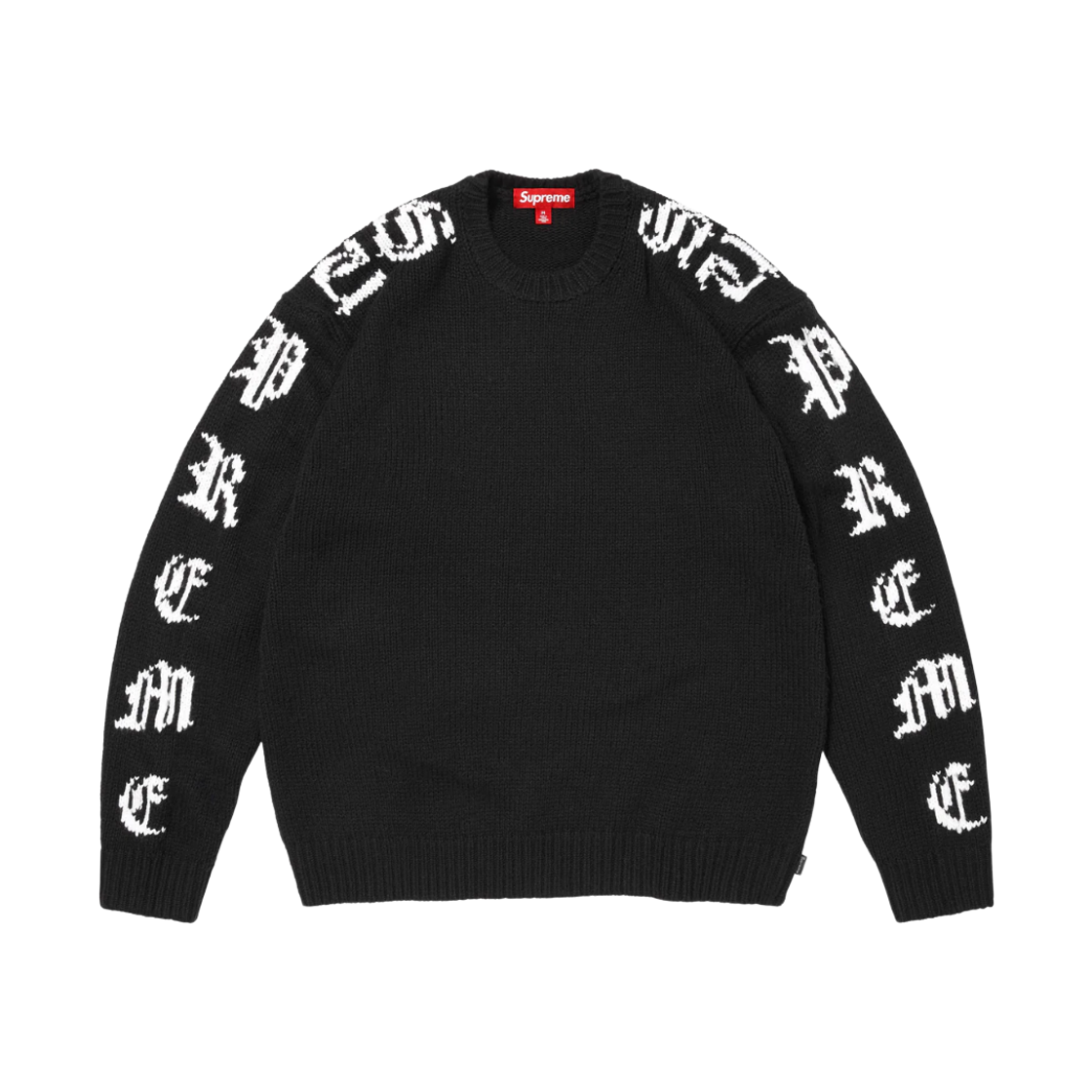 슈프림 올드 잉글리쉬 슬리브 스웨터 블랙 - 26SS