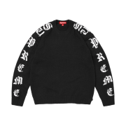 Supreme Old English Sleeves Sweater Black - 26SS