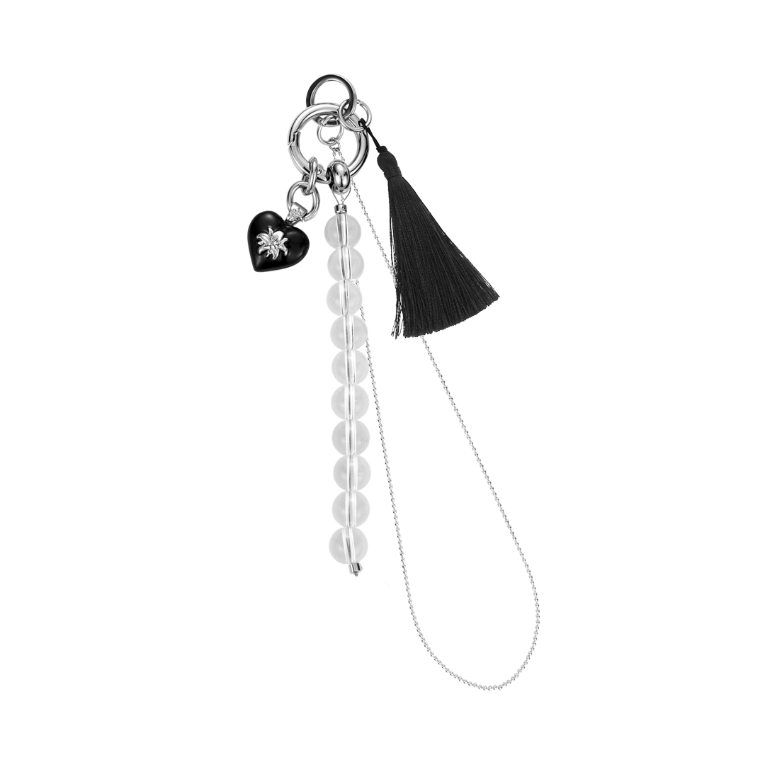 26SSSKRHERBKFF Nff Heritage Heart Keyring Black