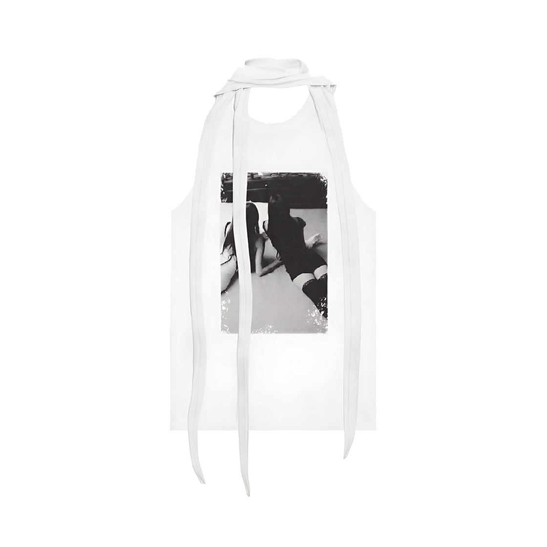 본네 머플러 드레스 화이트(Bonnae Muffler Dress White)