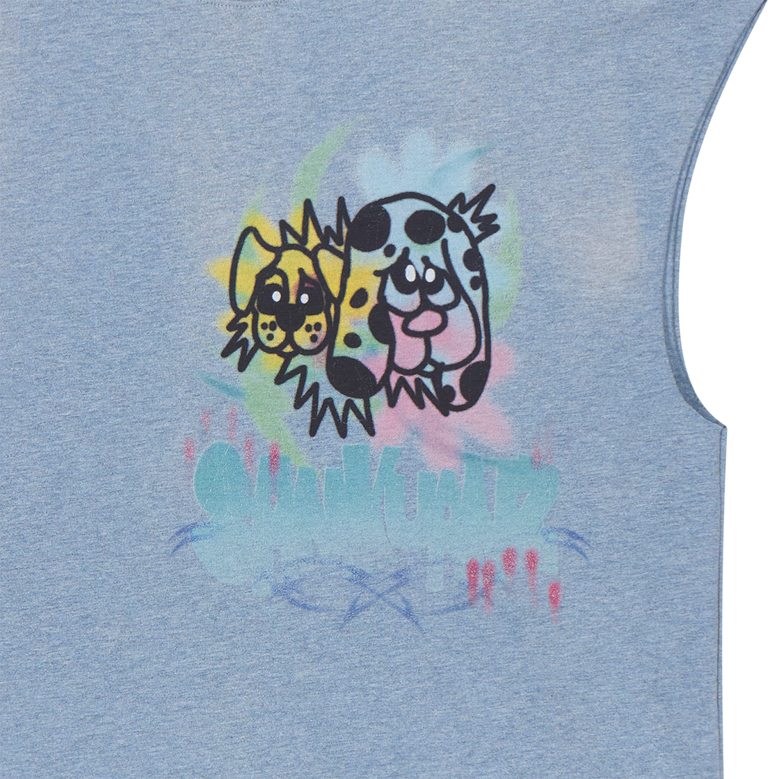 산쿠안즈 B26SSUTA0102 그래픽 슬리브리스 블루 - 26SS(Sankuanz B26SSUTA0102 Graphic Sleeveless Blue - 26SS) - 4