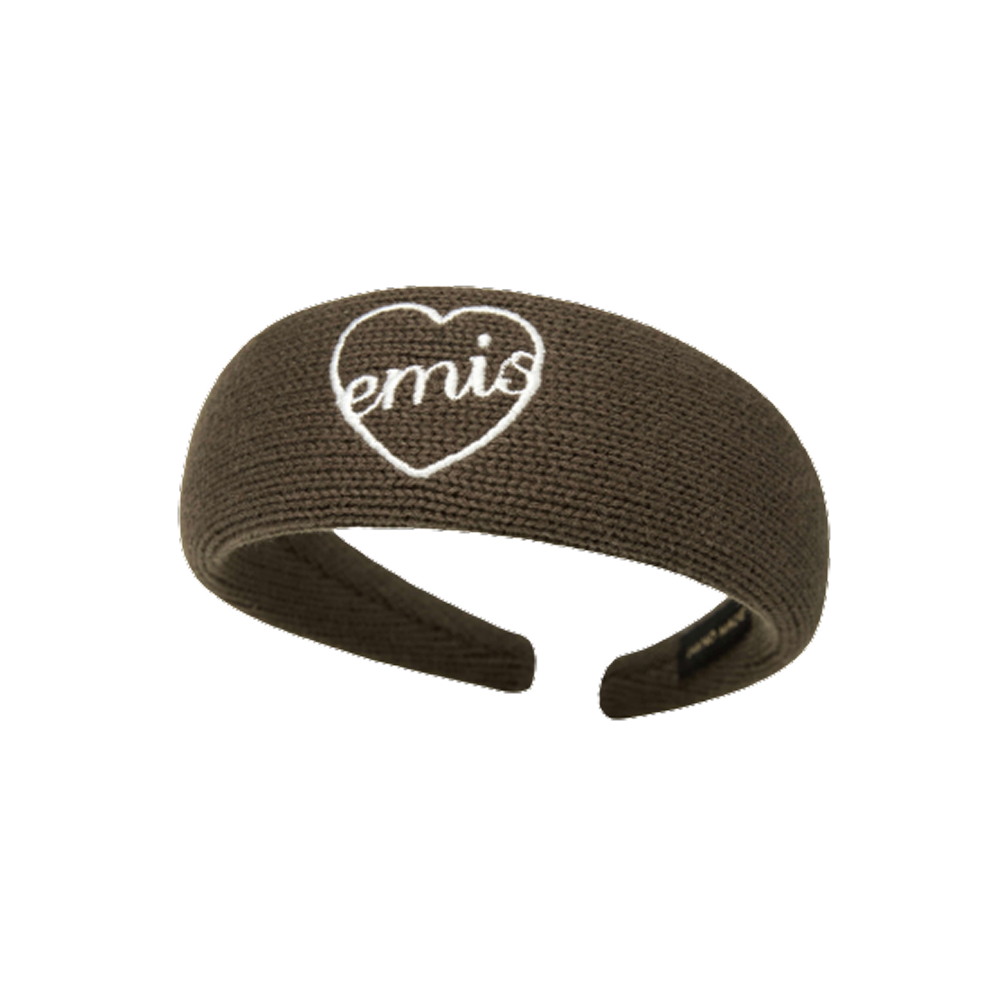 - Emis Heart Logo Knit Hair Band Brown
