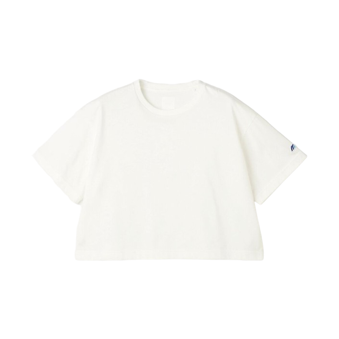 D2JAD21101 (W) Mizuno Monogram M Cropped Short Sleeve T-Shirt White