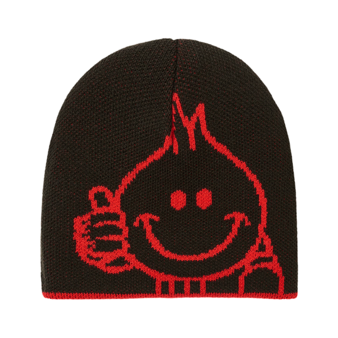 팔라스 x 월드 인더스트리 리버소 나인 커프 비니 블랙 레드 - 26SS(Palace x World Industries Reverso Nein Cuff Beanie Black Red - 26SS) - 3