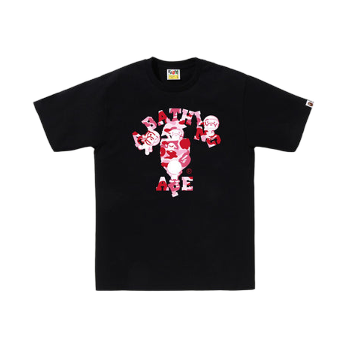 - BAPE ABC Camo College Milo T-Shirt Black Pink