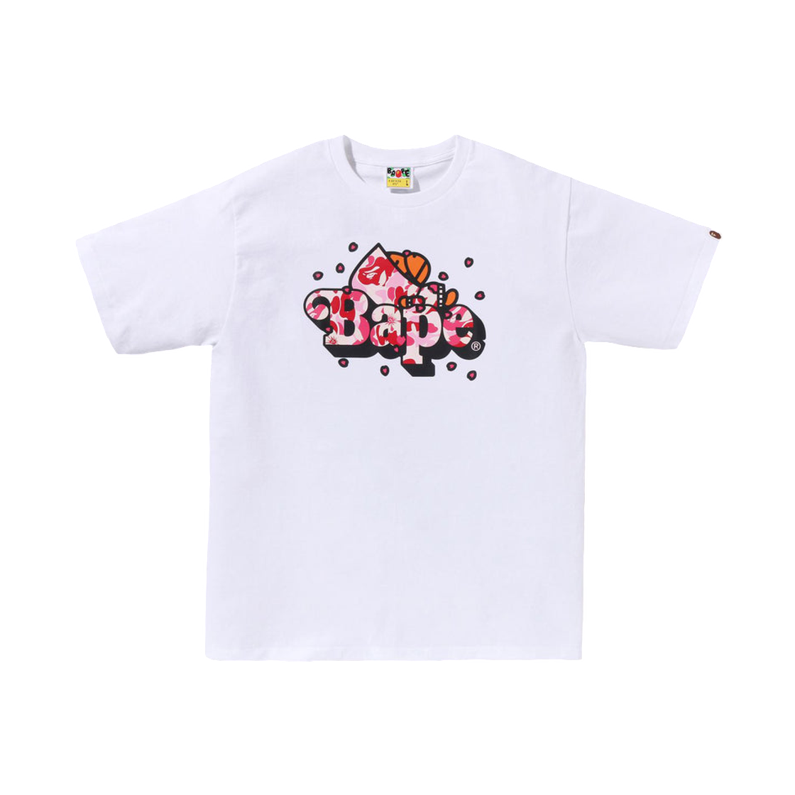 - BAPE ABC Sakura Camo Milo On Bape T-Shirt White