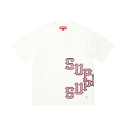 Supreme Cracked Spellout S/S Top Washed White - 26SS
