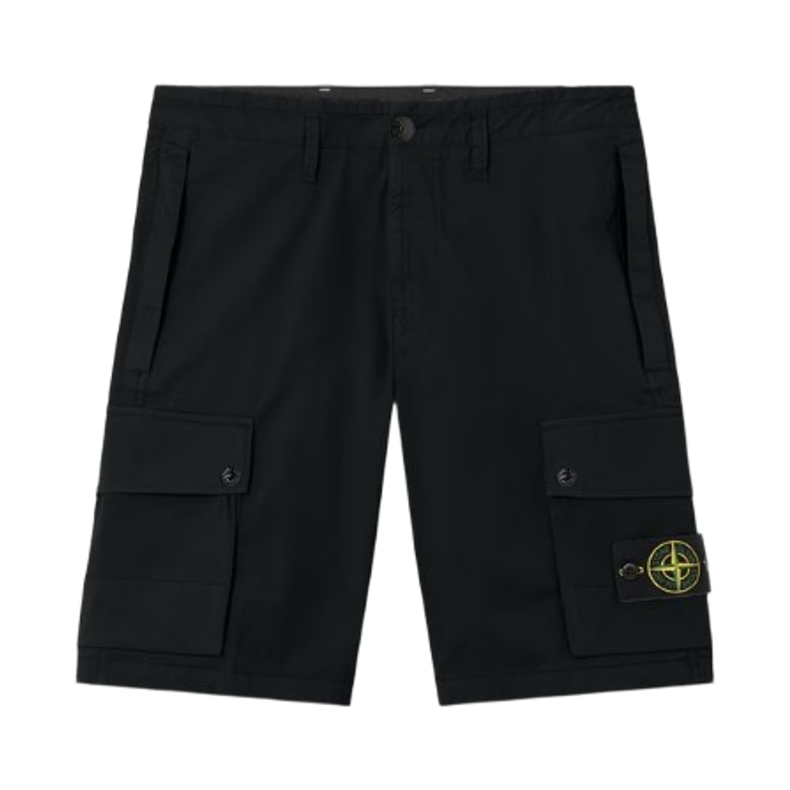 L1S15L1000-19S0A10-V0029 Stone Island L100019 Stretch Organic Cotton Twill Slim-Fit Cargo Bermuda Shorts Black - 26SS
