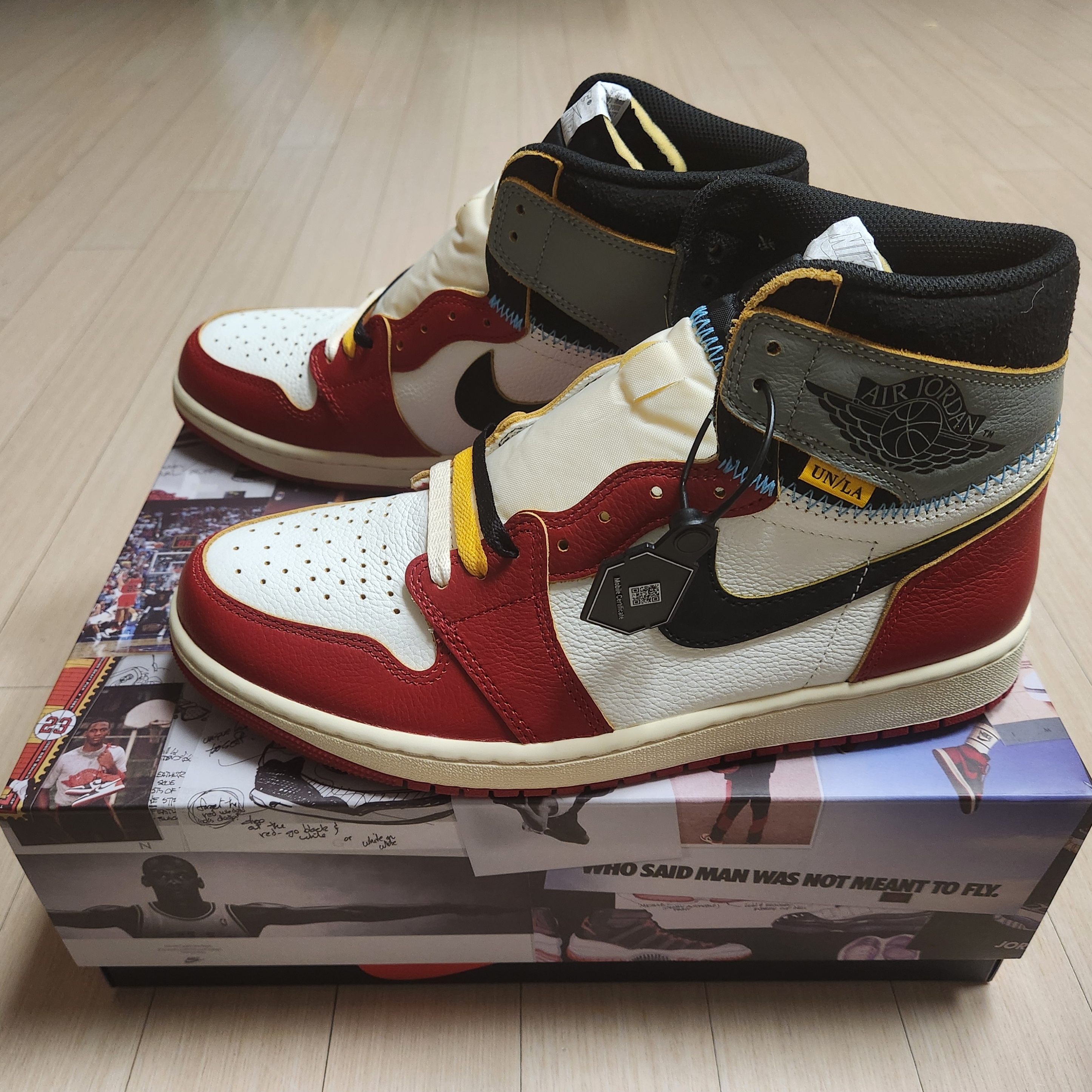 Jordan 1 x Union Retro High OG Chicago Shadow 착용 스타일 - 2
