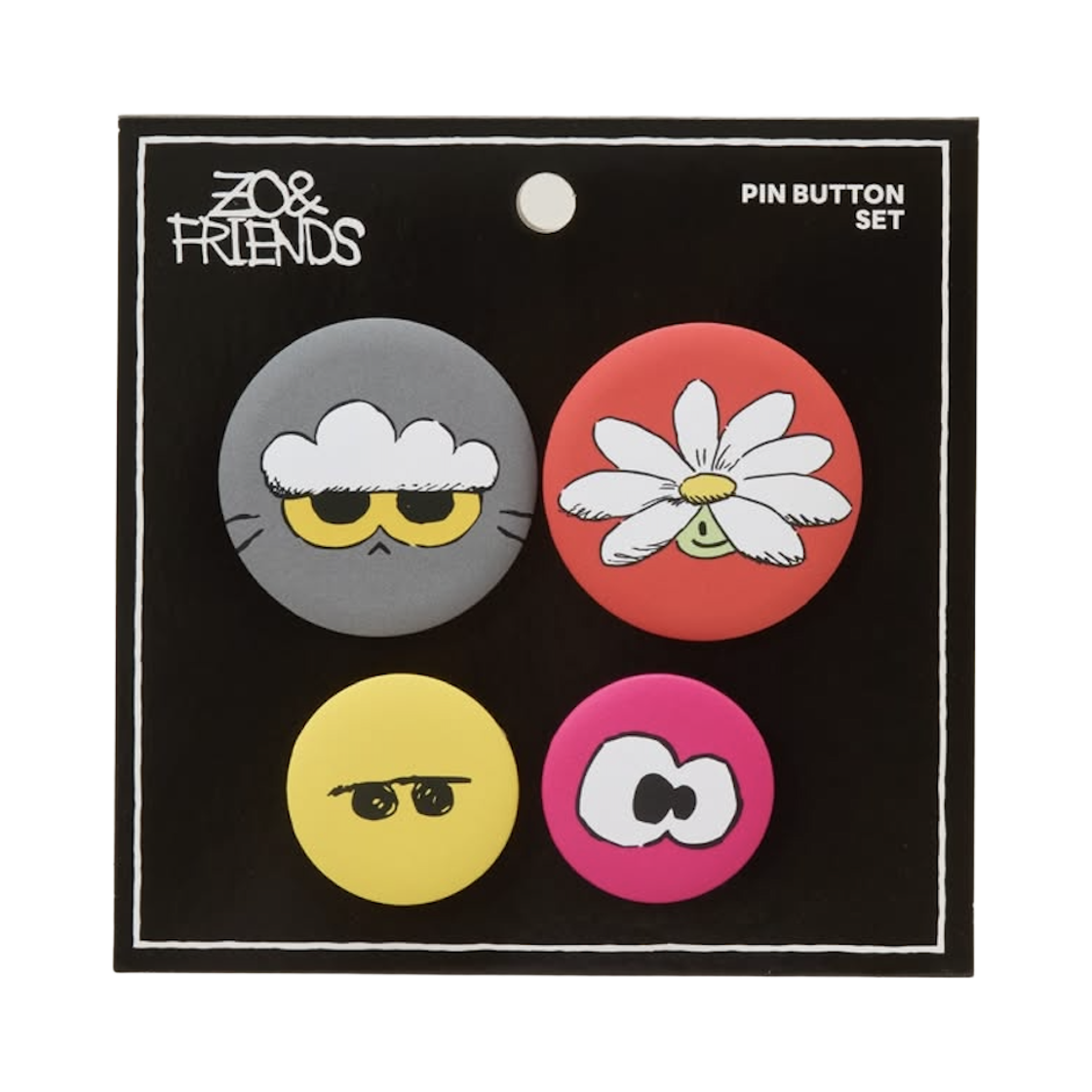조앤프렌즈 핀 뱃지 세트 (4개 세트)(Zo&Friends Pin Badge Set (Set of 4))