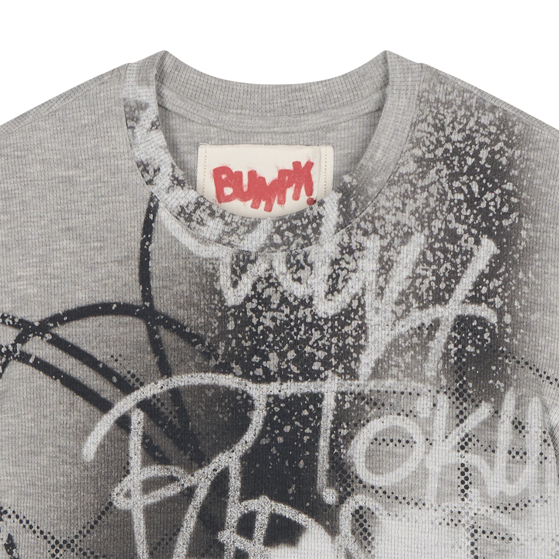 산쿠안즈 우먼 S25SSFTS0192 그래픽 숏 슬리브 그레이 - 26SS(Sankuanz Women S25SSFTS0192 Graphic Short Sleeve Grey - 26SS) - 2